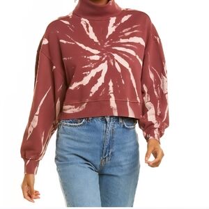 New 525 America Burgundy Tie-Dye Sweatshirt‎  Size S New